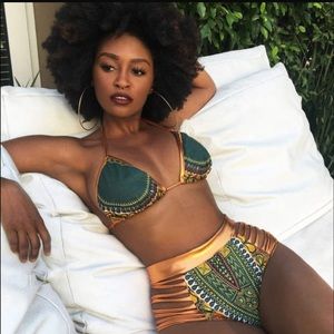 African print bikini